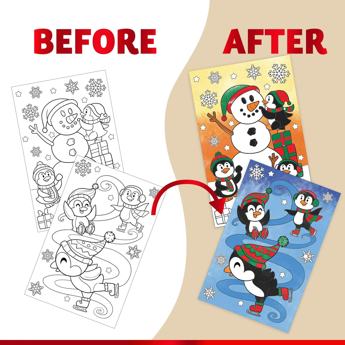 48-Pack Christmas Kids Coloring Books with 6 Different Cover Designs