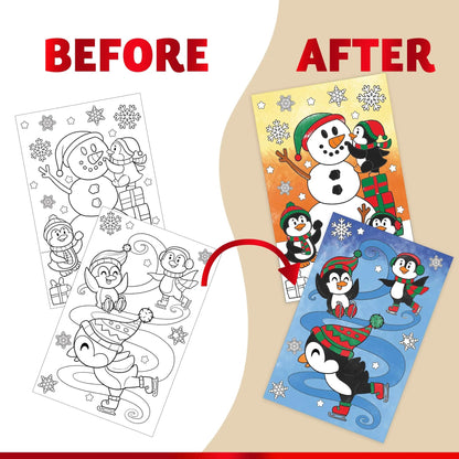 48-Pack Christmas Kids Coloring Books with 6 Different Cover Designs
