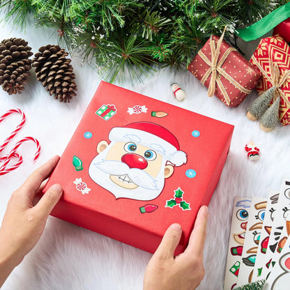48 Pcs Christmas Make A Face Stickers - Xmas Stickers