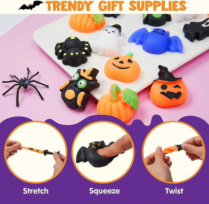 48-Pack Halloween Mochi Squishy Toys for Kids