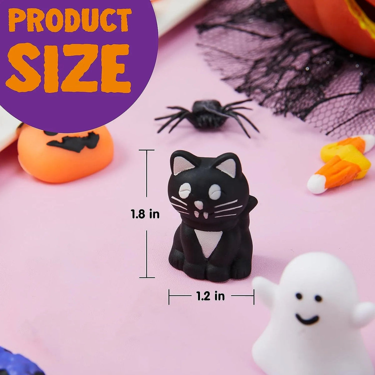 48-Pack Halloween Mochi Squishy Toys for Kids