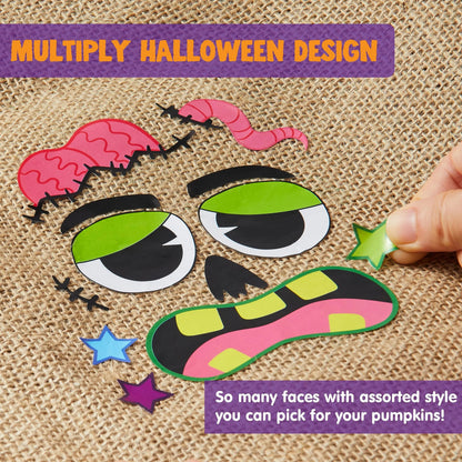 48 Halloween Pumpkin Stickers for Decorating
