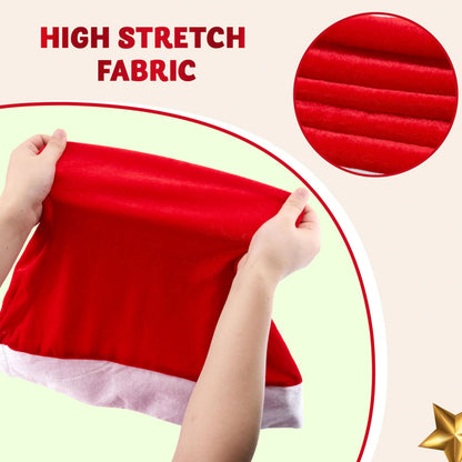 4-Pack Red Santa Hat Christmas Chair Covers