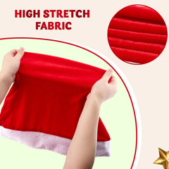 4-Pack Red Santa Hat Christmas Chair Covers