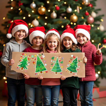 24 Pcs Christmas Tree Stickers - Make Your Own Christmas Tree Sticker Sheets