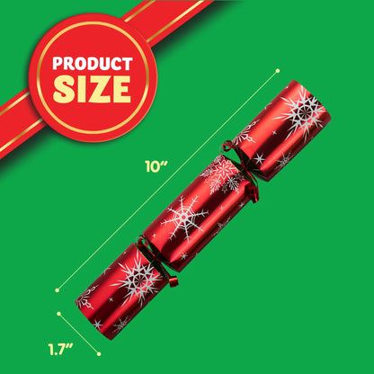 Christmas Party Table Favors - Red Green Snowflake (8 Pack)