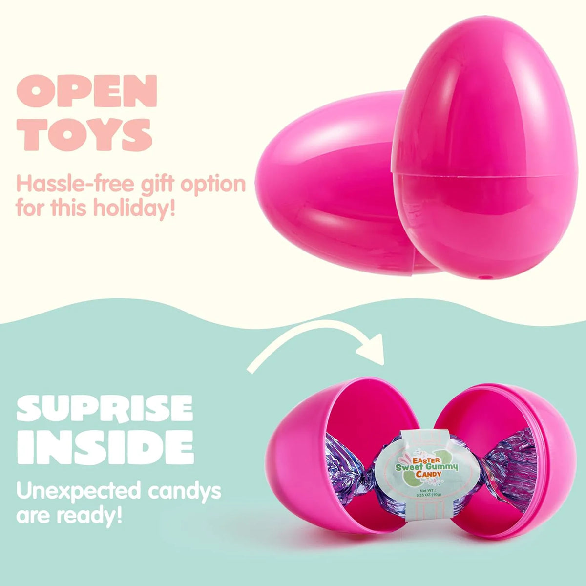 24 Easter Candy-Filled Plastic Eggs