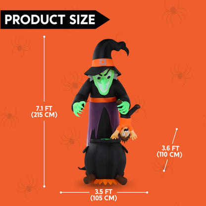 7FT Animated Halloween Witch Inflatable Decoration
