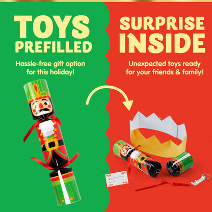 8-Piece Nutcracker-Themed Christmas Cracker Set