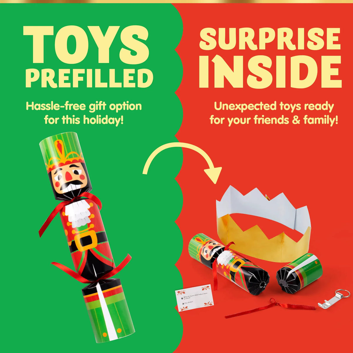 8-Piece Nutcracker-Themed Christmas Cracker Set
