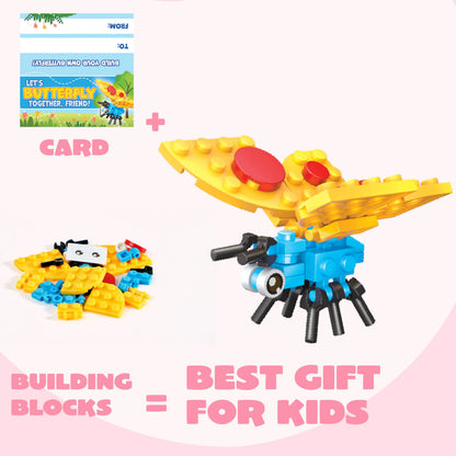 24 Pack Valentine's Day Building Block Party Favor Cards