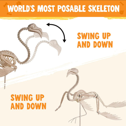 27.6-Inch Flamingo Skeleton Halloween Decoration