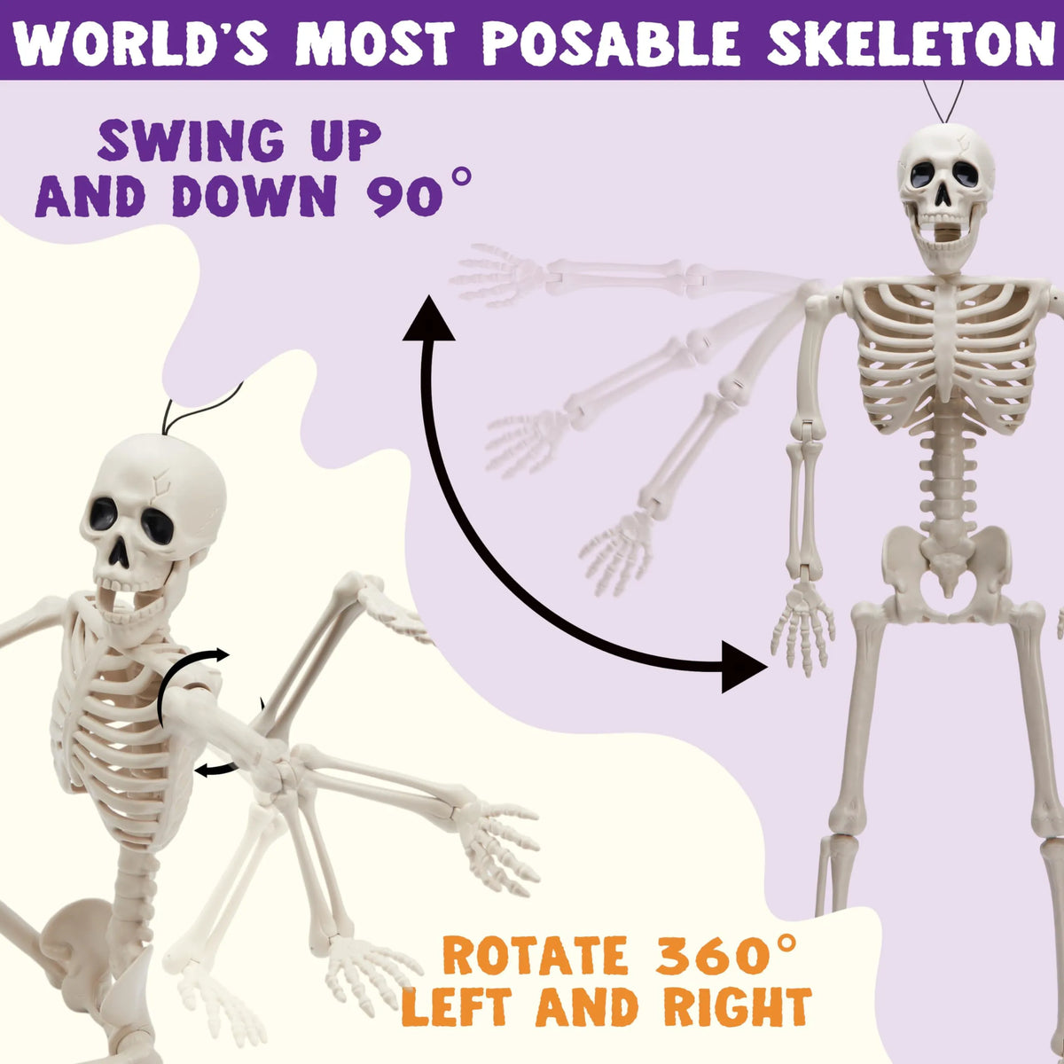 12 PCS 16" Halloween Skeleton Decor