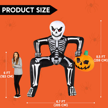 8.5ft Halloween Inflatable Skeleton Decoration