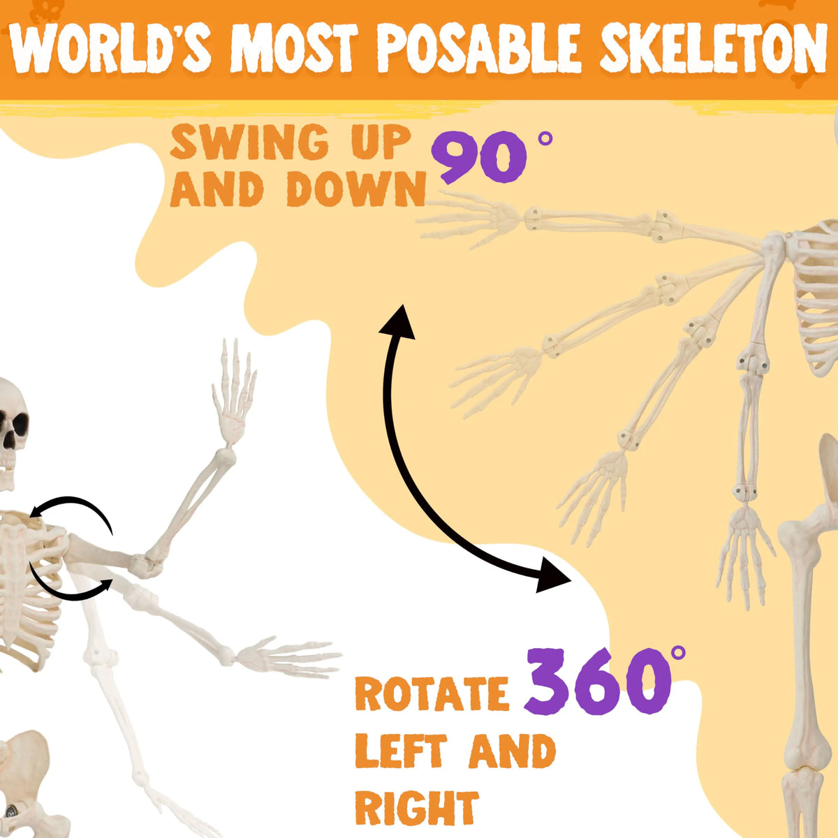 36-Inch Halloween Skeleton Decoration