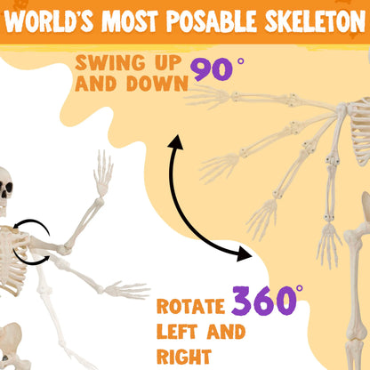 36-Inch Halloween Skeleton Decoration