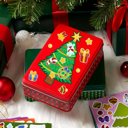 24 Christmas Make-a-Face Stickers