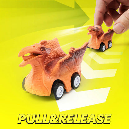 13-in-1 Dinosaur Transport Carrier Truck with Mini Car Set