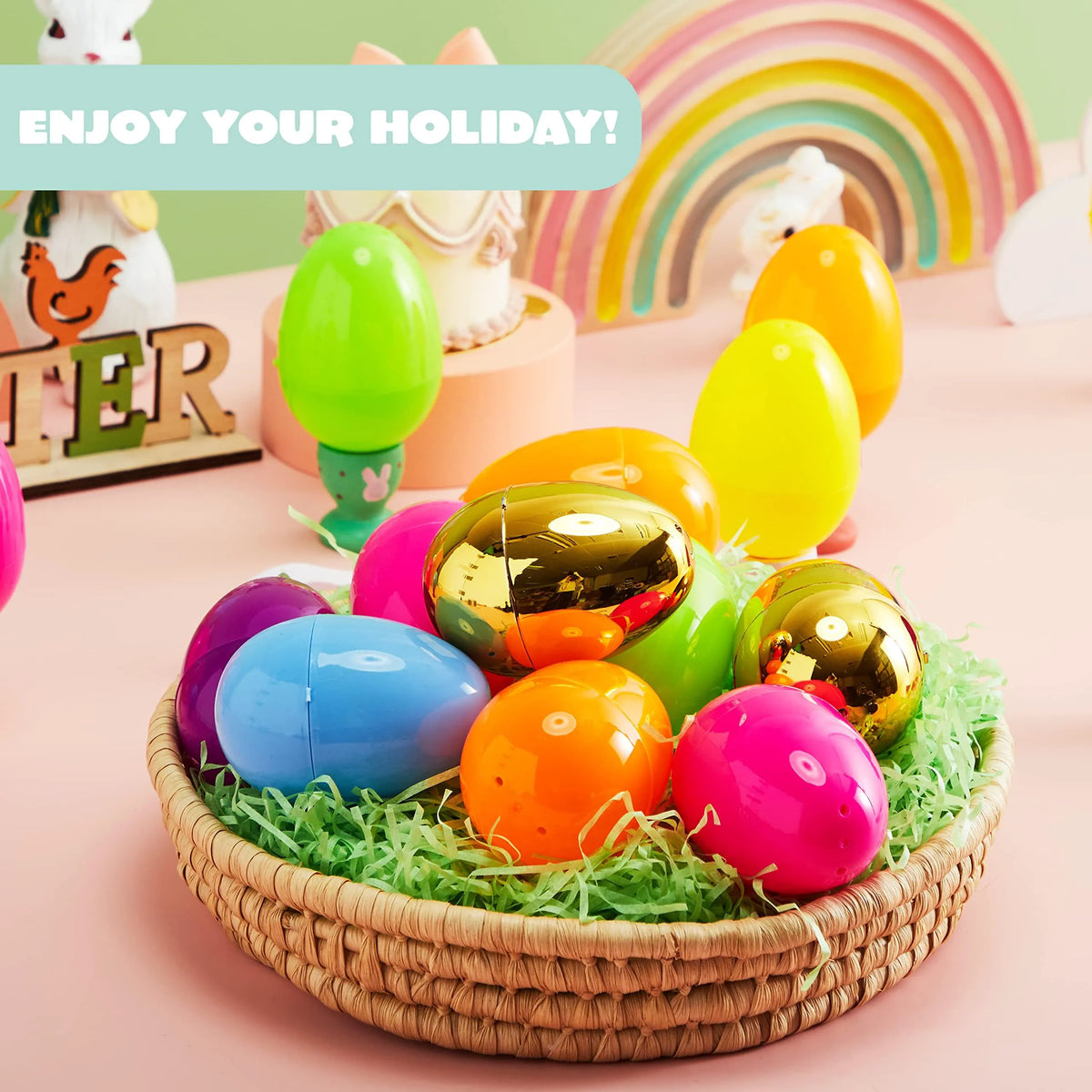 200 Large Empty Fillable Eggshells for Easter Egg Hunt