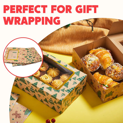 12 Foiled Christmas Cookie Boxes for Gift Giving