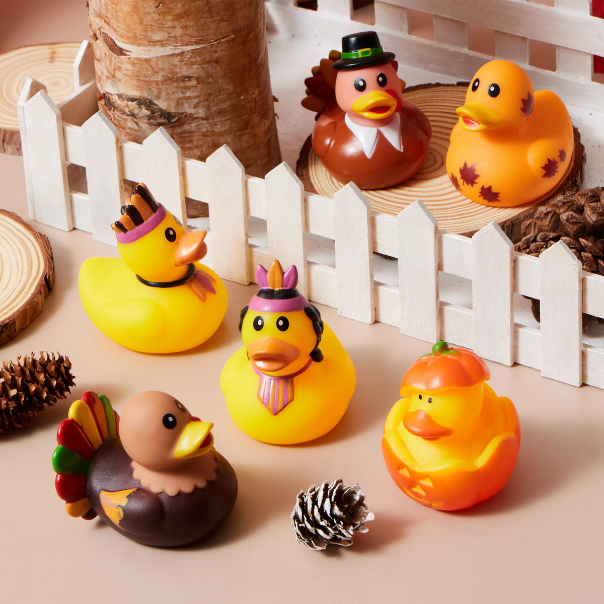 18PCS Thanksgiving Rubber Ducks for Kids & Toddlers