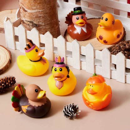 18PCS Thanksgiving Rubber Ducks for Kids & Toddlers