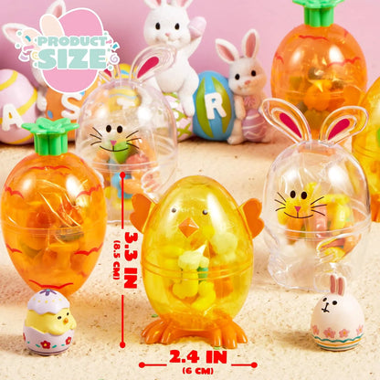 12-Pack Easter Candy-Filled Egg Shells with Carrot