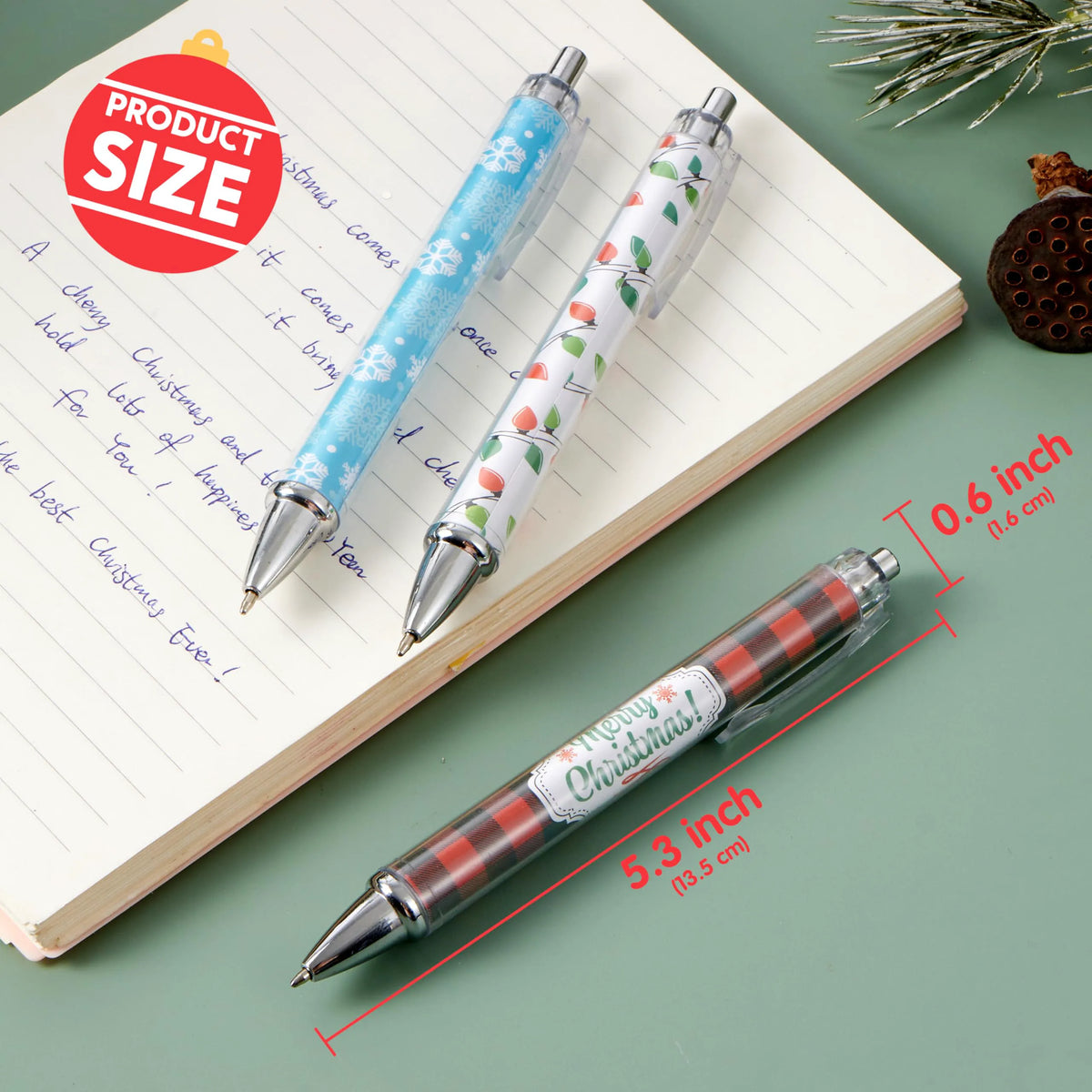 24 Pack Christmas Ballpoint Pens - Bulk