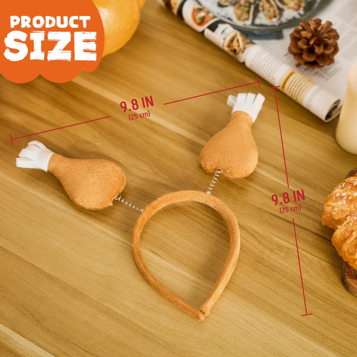 3-Pack Thanksgiving Turkey Leg Headband Accessories