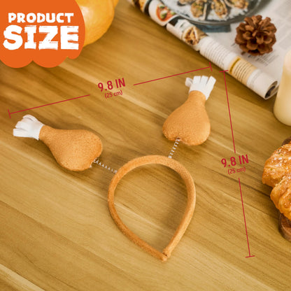 3-Pack Thanksgiving Turkey Leg Headband Accessories