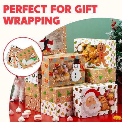 24 Pack Christmas Cookie Boxes with Window