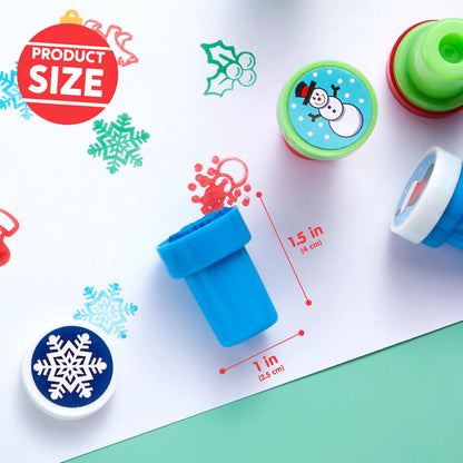 25 Christmas Rubber Stamps for Kids Gift