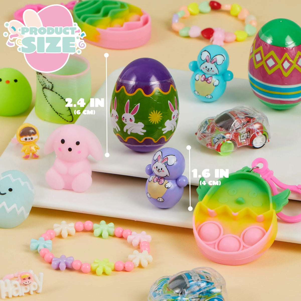 36 Prefilled Easter Eggs with Assorted Toys