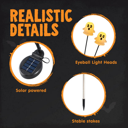 2-Pack 12-LED Solar-Powered Ghost Lights