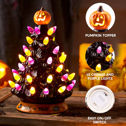 8.5-Inch Halloween Ceramic Tree