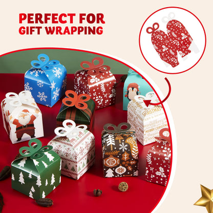 36 Pack Christmas Goody Gift Boxes with Bows