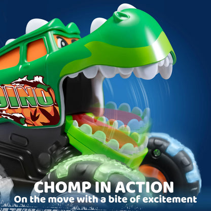 3-Pack Monster Truck Toys - Motion-Activated Light-Up Cars for Toddlers