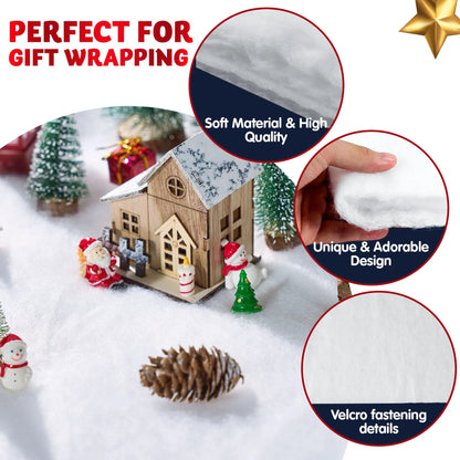 2-Pack Christmas Snow Blanket Roll for Holiday Decor