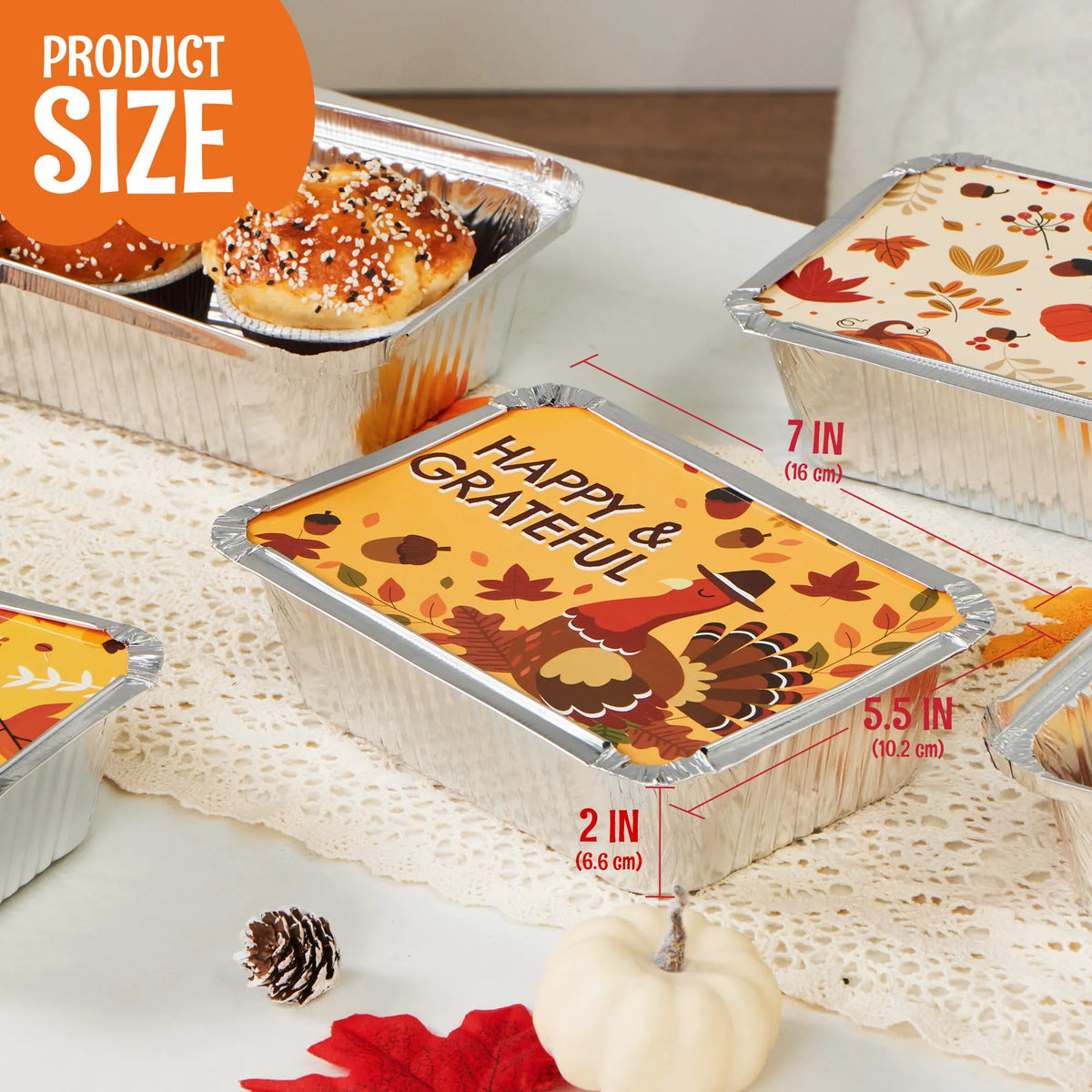 24-Pack Thanksgiving Leftover Containers with Lids