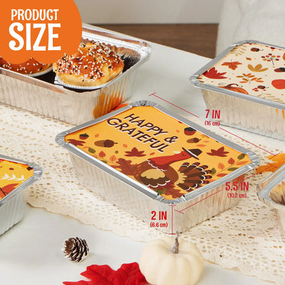 24-Pack Thanksgiving Leftover Containers with Lids
