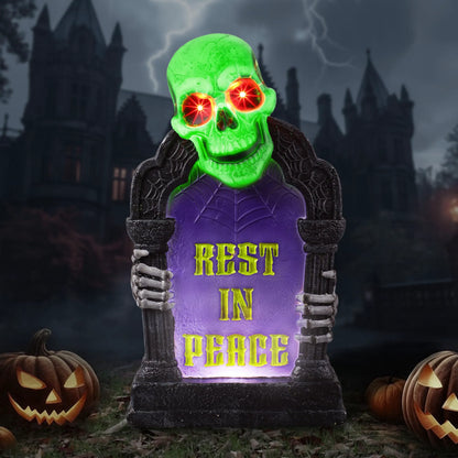 3D Plastic Tombstone for Outdoor Halloween Graveyard Decorations