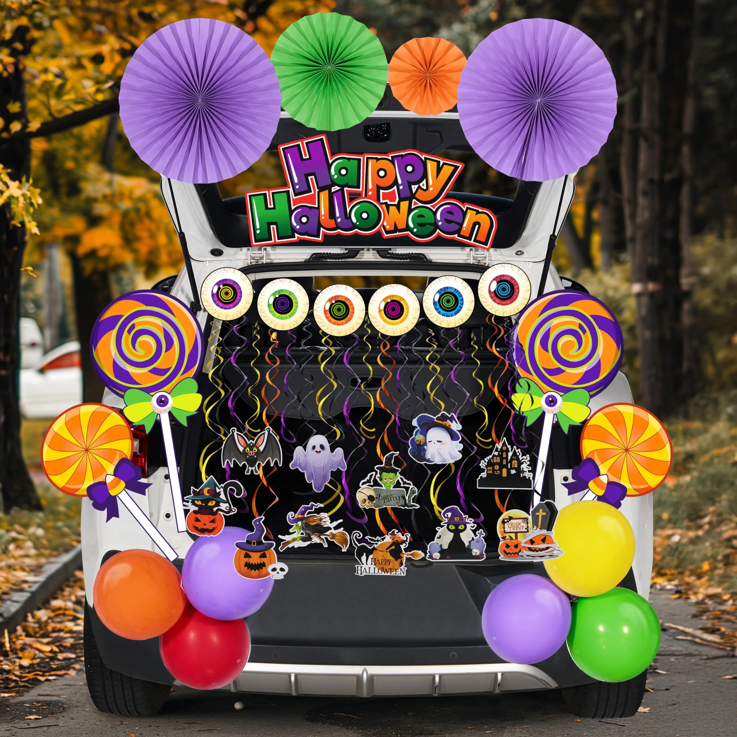 Halloween Lollipops Candy Trunk or Treat Car Stickers Decor