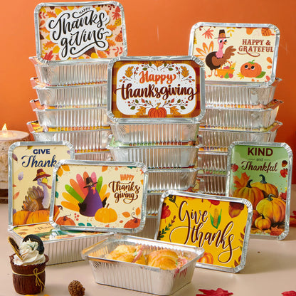 24-Pack Thanksgiving Leftover Containers with Lids