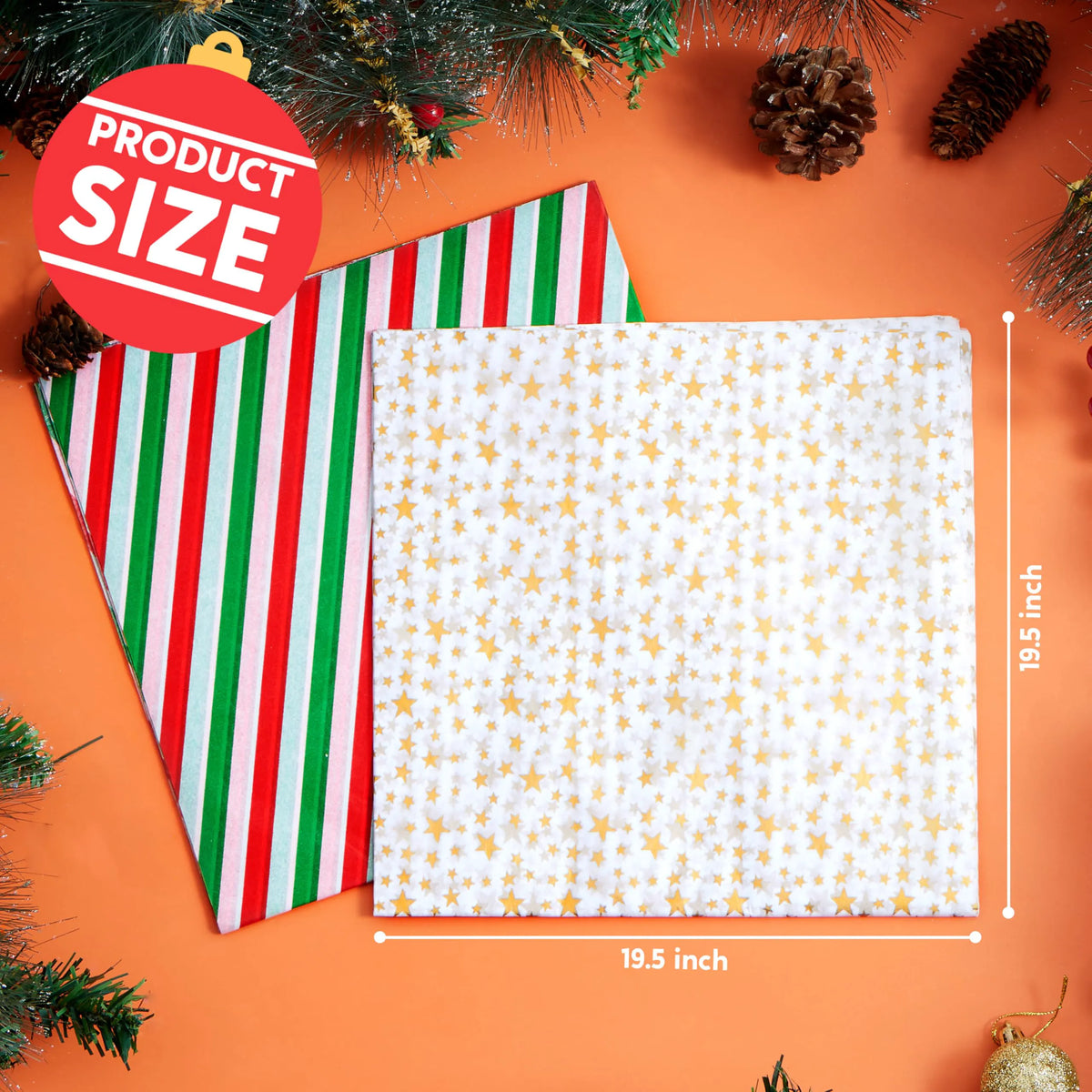 150 Sheets of Christmas Tissue Paper, Assorted Designs