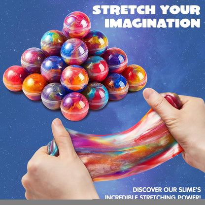 24 Pack Galaxy Slime Balls Party Favors
