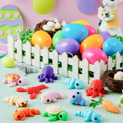 12 Prefilled Easter Eggs with Mini Sea Animals