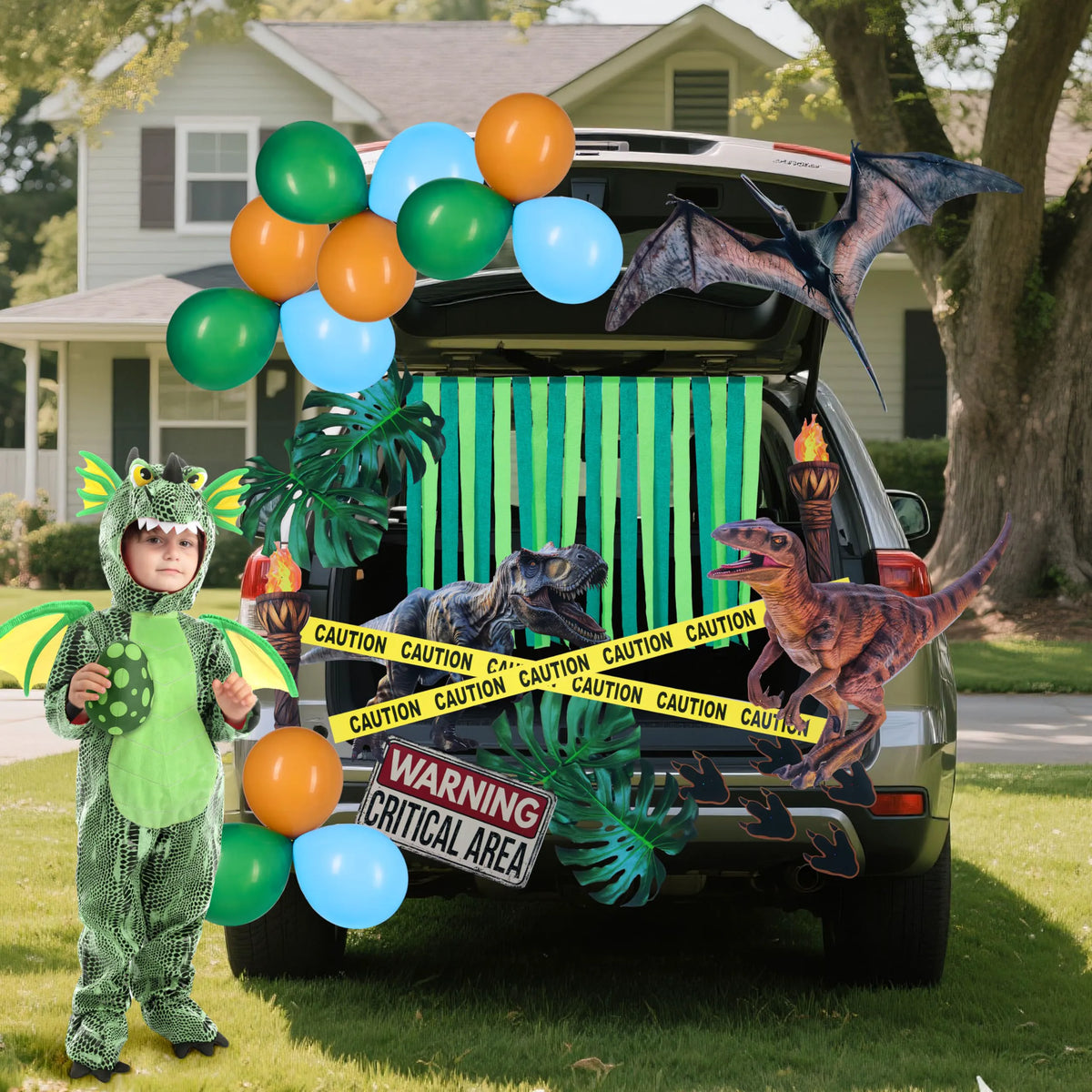 Halloween Dinosaur Park Car Sticker Kit for Trunk or Treat