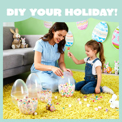 2 Pack 10 Inch Clear Jumbo Easter Egg