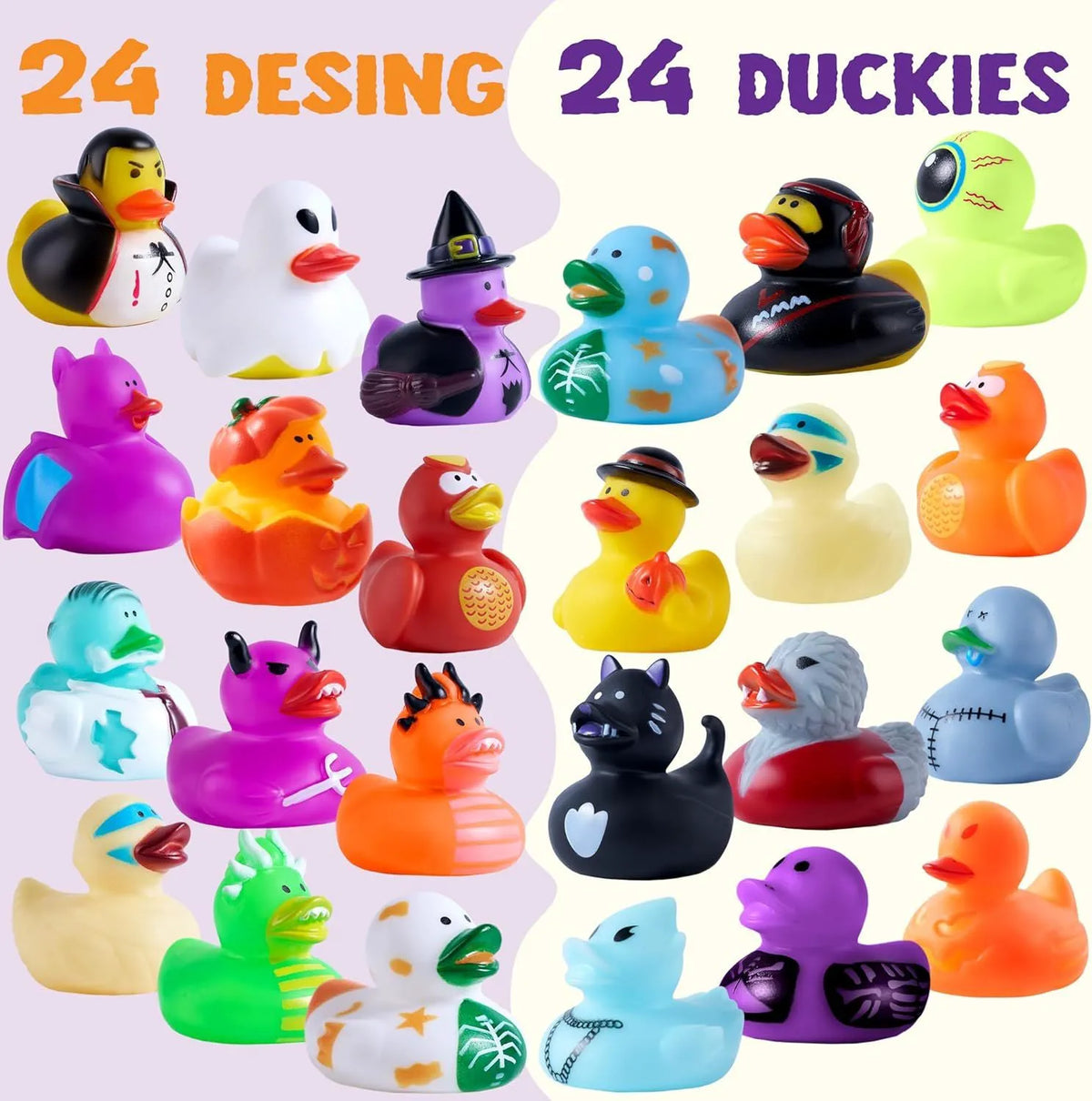 24 Pack Halloween Floating Rubber Ducks