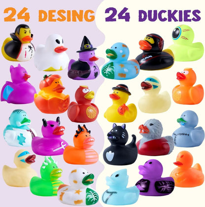 24 Pack Halloween Floating Rubber Ducks
